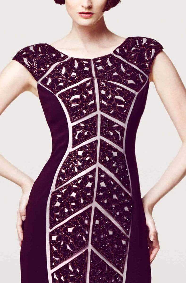 Alexander by Daymor, Alexander by Daymor - 157 Shining Sequined Cutout Bodycon Dress