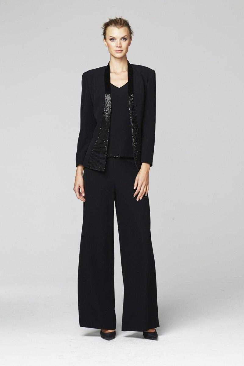 Alexander by Daymor, Alexander by Daymor - 248 Beaded Long Sleeve Pant Suits