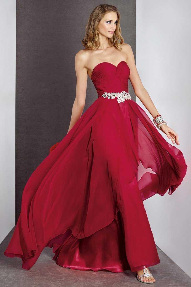 Alyce Paris, Alyce Paris 35738 Strapless Sweetheart Ruched Bodice Chiffon Gown