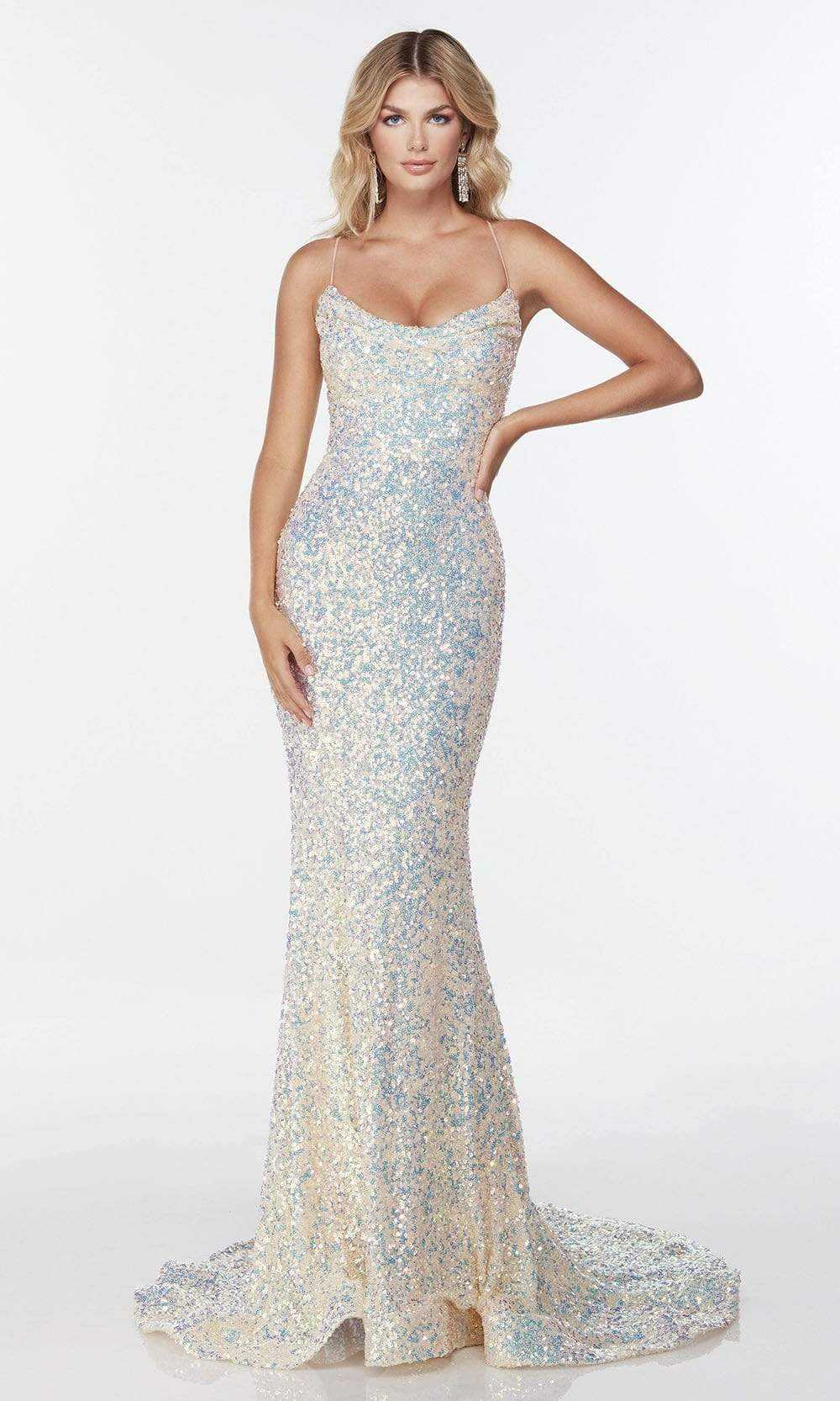 Alyce Paris, Alyce Paris - 61115 Sleeveless Iridescent Sequin Dress