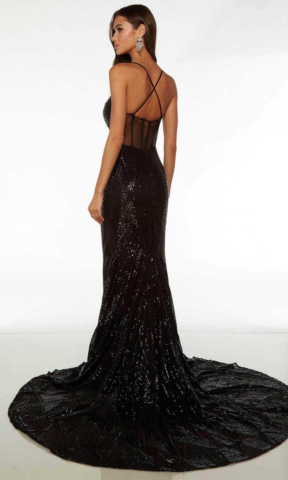 Alyce Paris, Alyce Paris 61705 - Sequin Corset Sleeveless Evening Dress