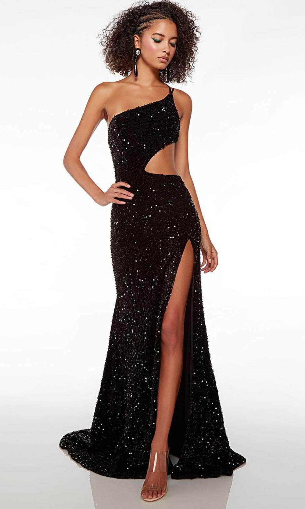 Alyce Paris, Alyce Paris 61707 - Sequin One-Sleeve Prom Dress