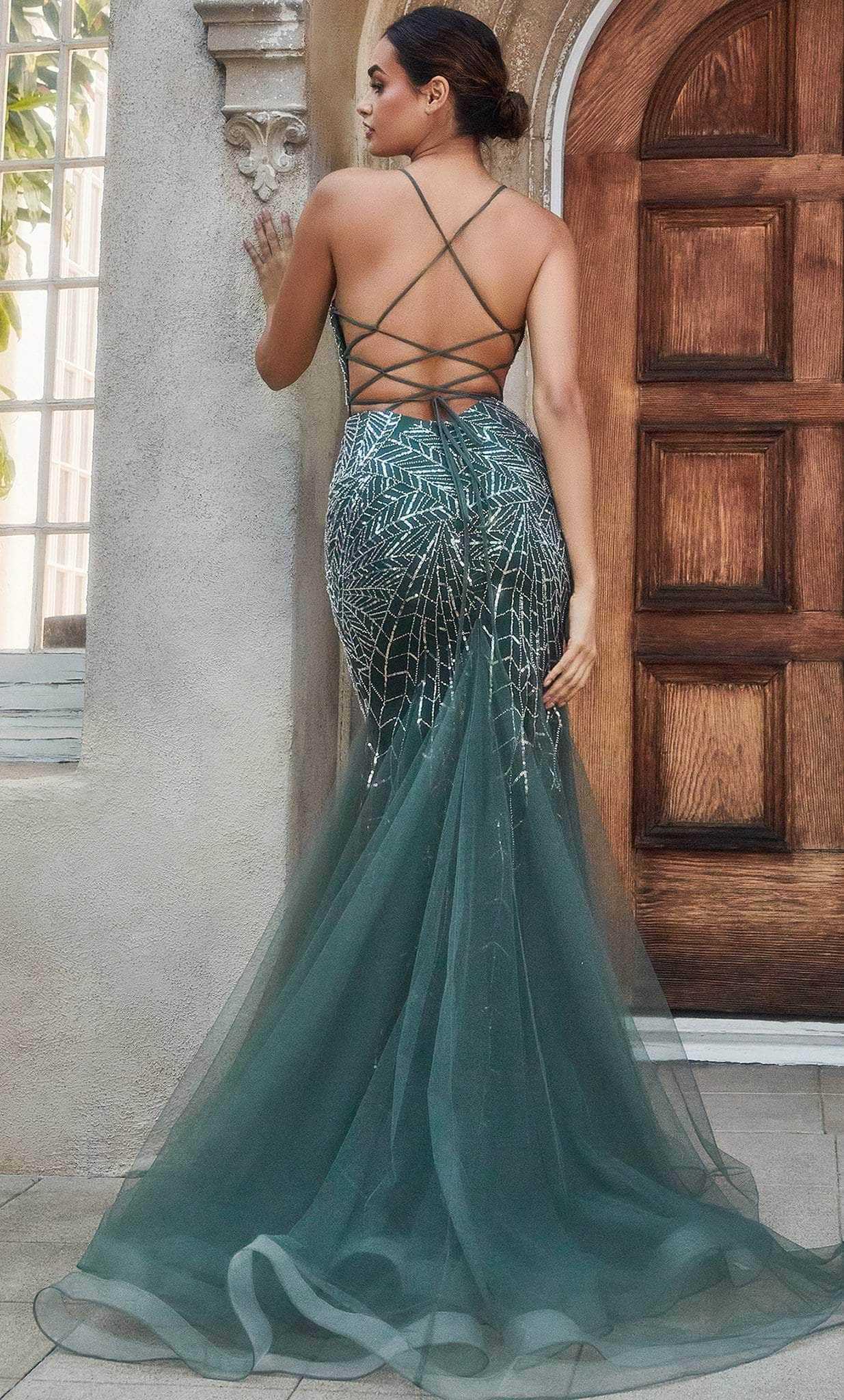 Andrea and Leo, Andrea and Leo A1109 - Beaded Mermaid Prom Gown