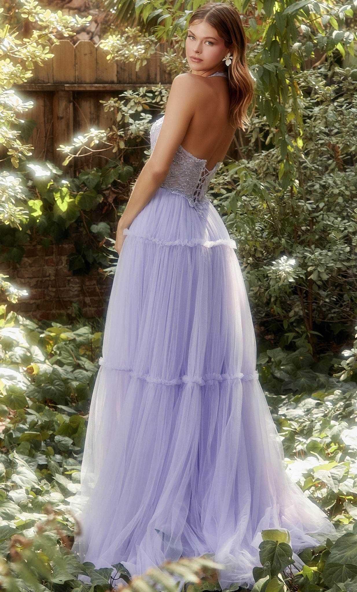 Andrea and Leo, Andrea and Leo A1206 - Embroidered Halter Prom Dress