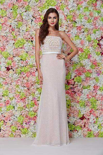 Angela & Alison, Angela & Alison - 61111 Bedazzled Sweetheart Dress - 1 pc White In Size 6 Available