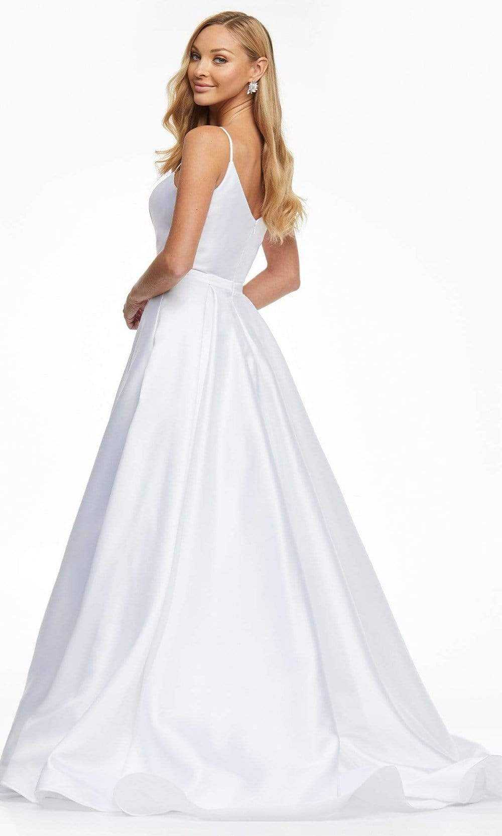 Ashley Lauren, Ashley Lauren - 11095 Square Neck A-line Minimalist Gown