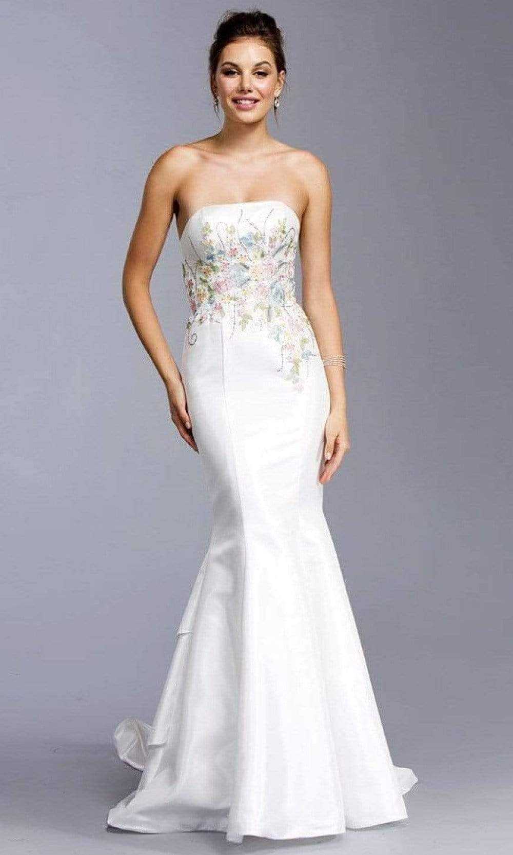 Aspeed Bridal, Aspeed Bridal - L1914 Multi Colored Embroidery Wedding  Dress