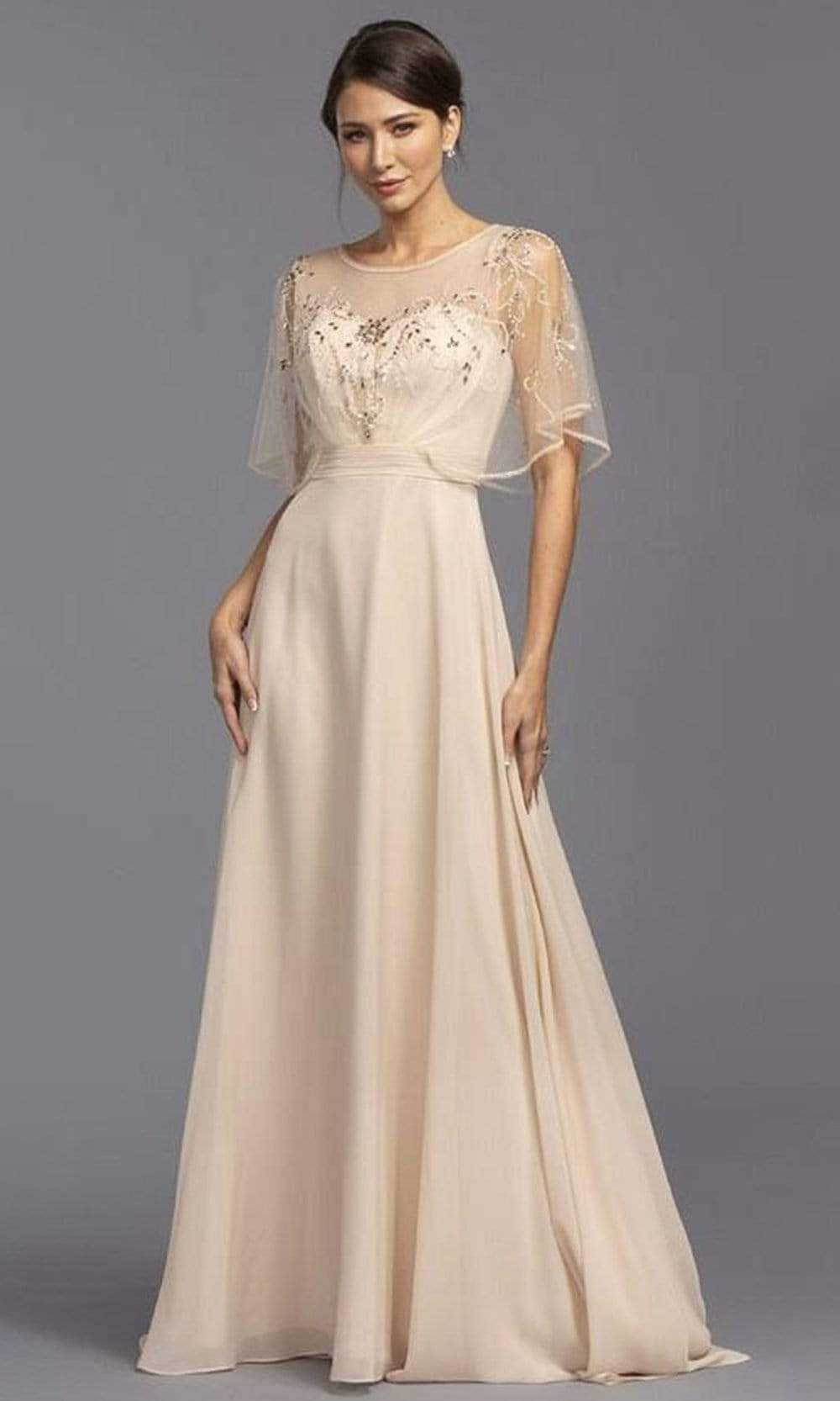 Aspeed Design, Aspeed Design - M2276 Modest Feminine Soft A-Line Dress