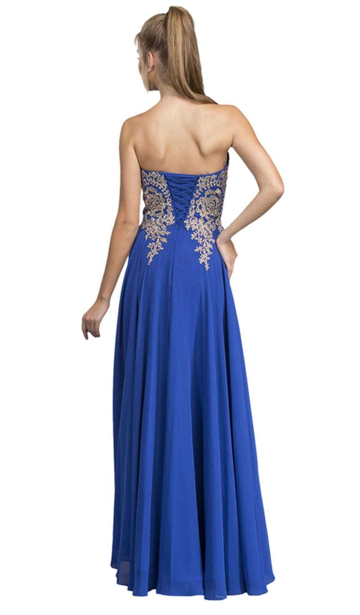 Aspeed Design, Aspeed Design - Strapless Applique Sweetheart Prom Dress
