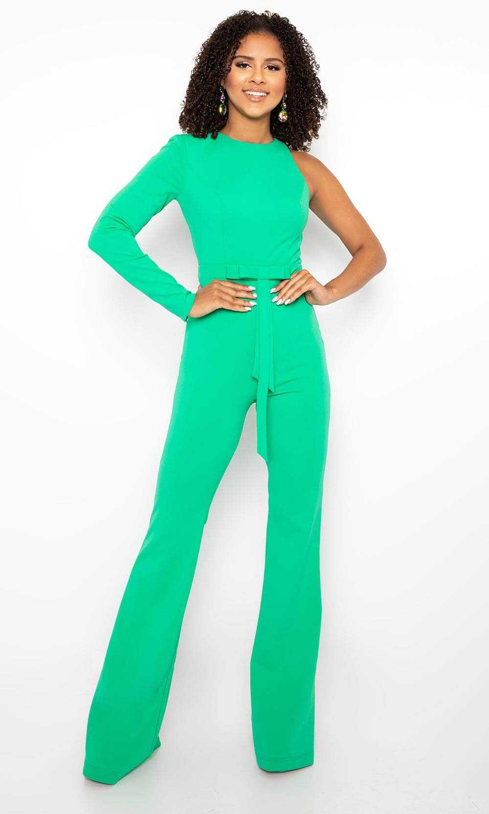 Ava Presley, Ava Presley 38554 - One Long Sleeve Fitted Bodice Jumpsuit