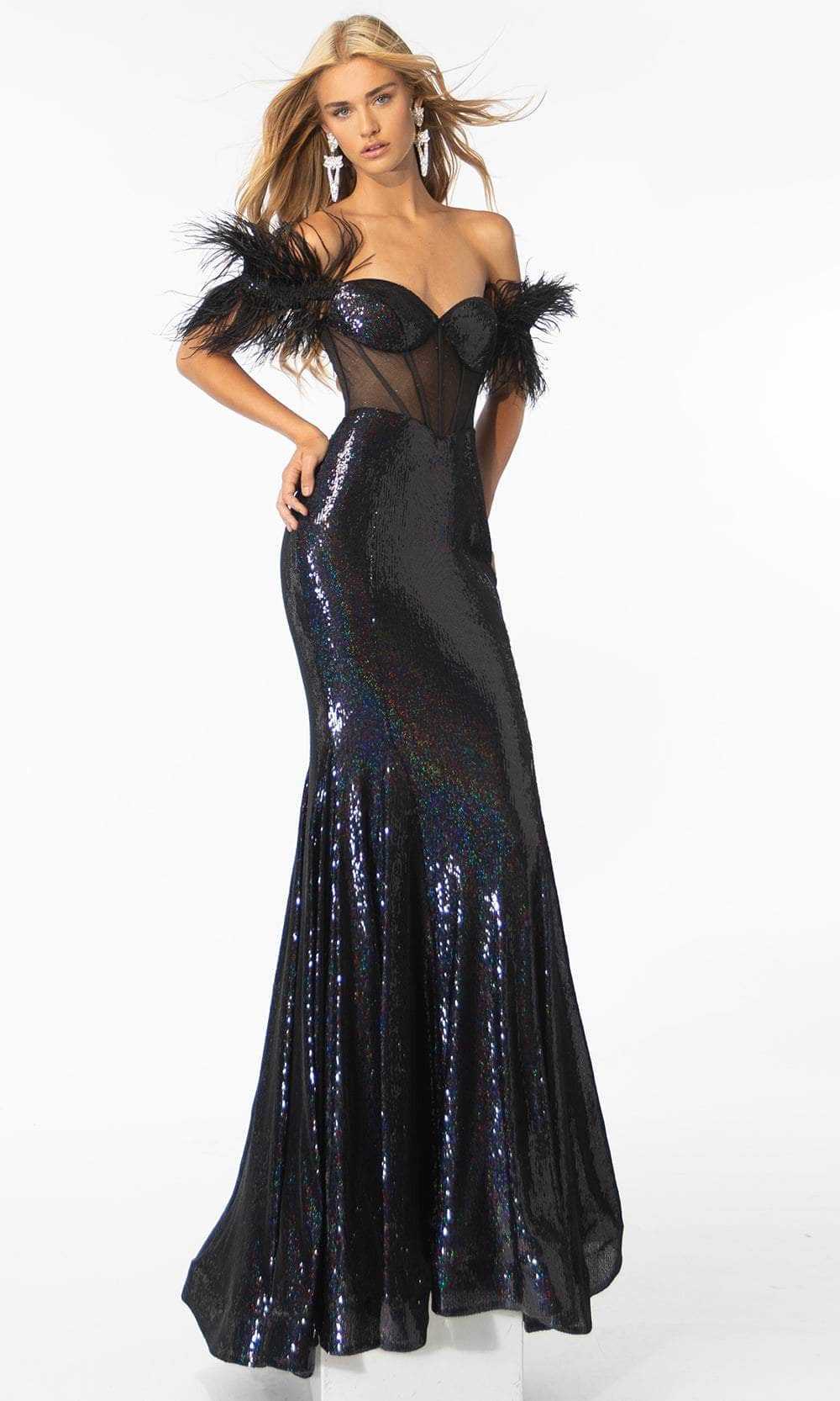 Ava Presley, Ava Presley 39205 - Illusion Midriff Prom Dress